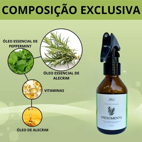 Tônico para Crescimento Capilar Antiqueda Poderoso com Óleo de Alecrim - 100 mL