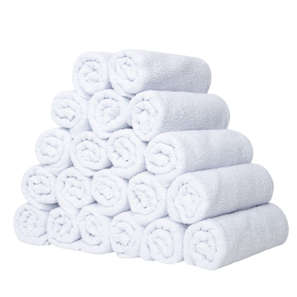 Kit 10 Toalhas de Salão de Beleza Branco - Simples - Linha Jaspi