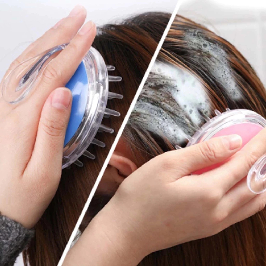 KIT  Peças Escova Massageador De Couro Cabeludo E Anti Caspa De Cabelo - WL