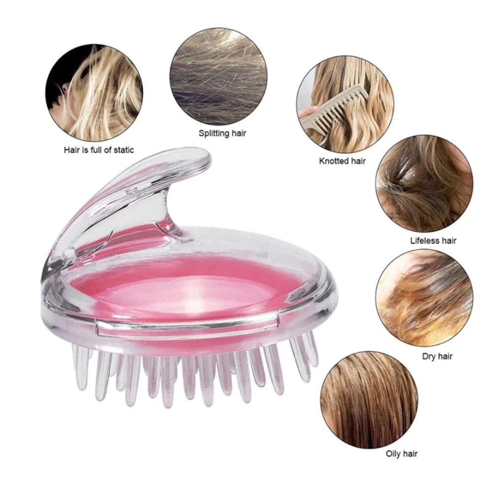 KIT  Peças Escova Massageador De Couro Cabeludo E Anti Caspa De Cabelo - WL