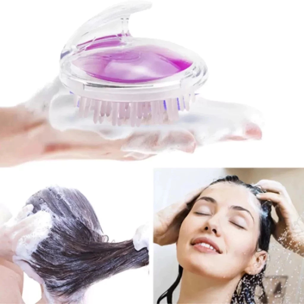 KIT  Peças Escova Massageador De Couro Cabeludo E Anti Caspa De Cabelo - WL