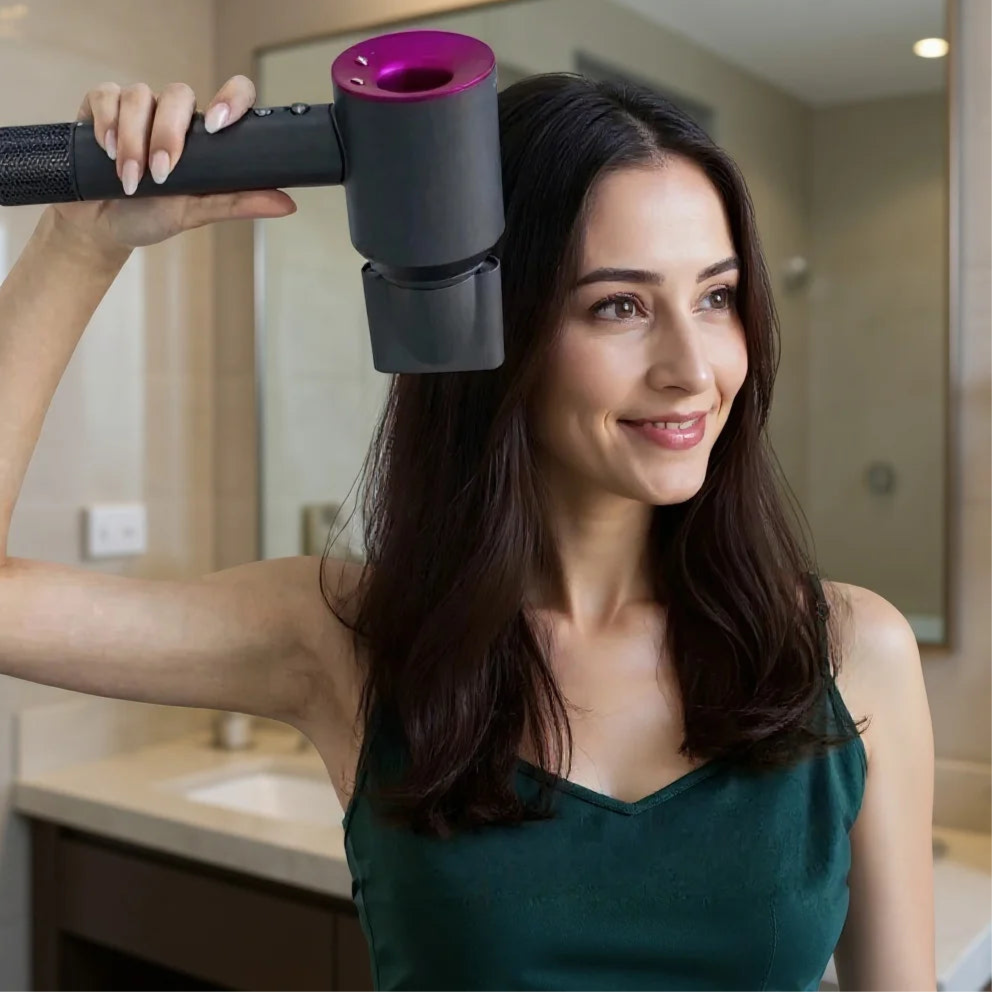 Secador de Cabelo Iônico Profissional – Secagem 6x Mais Rápida, Sem Danos e Com Brilho Intenso